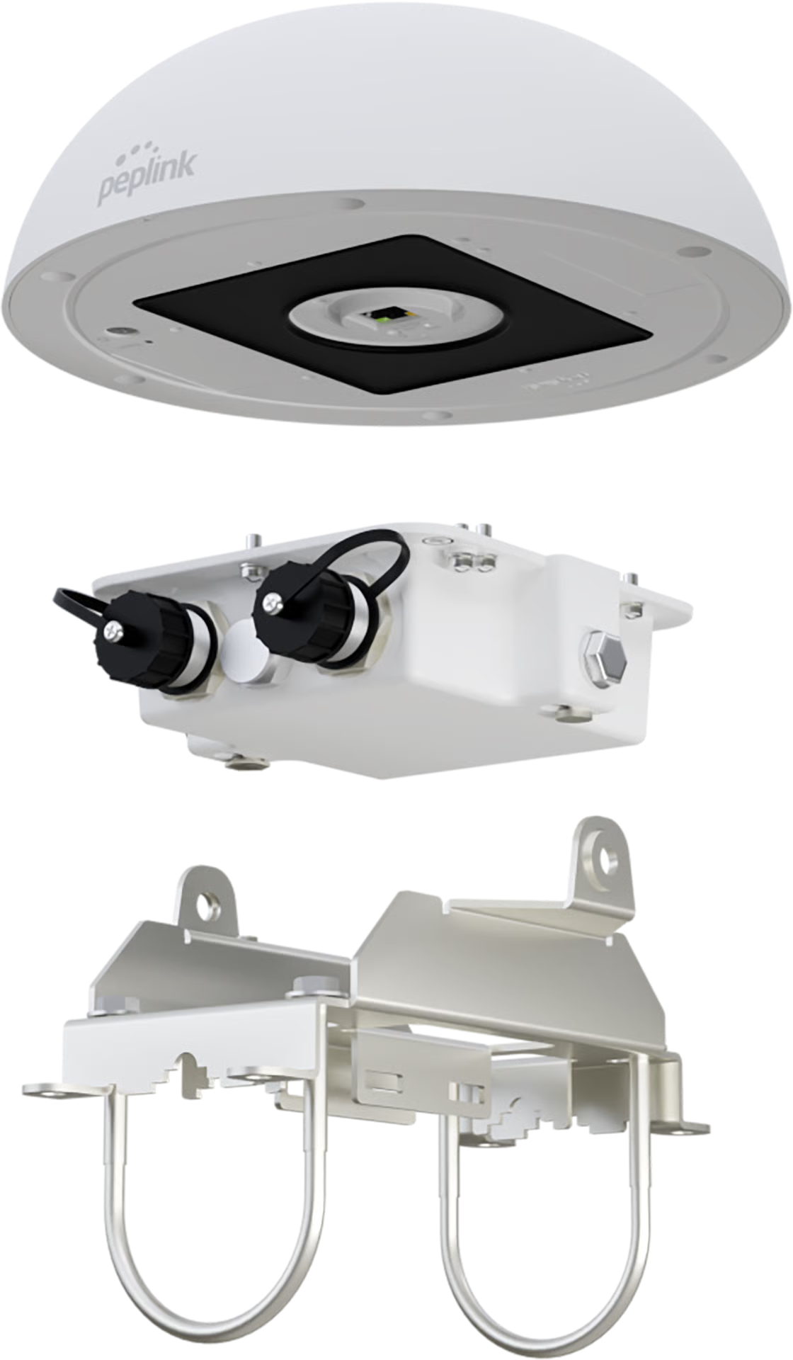 HD1 Dome Pro flexible installation options showing wall and pole mounting